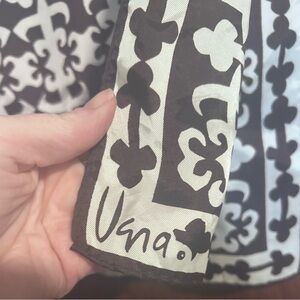 Vana Black and White Patterned Scarf